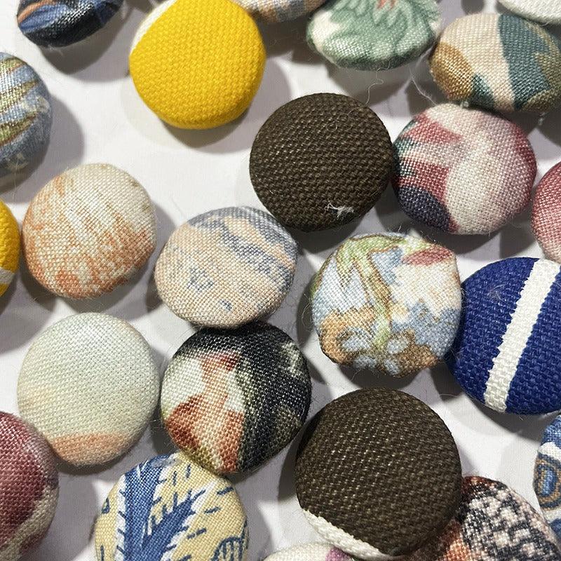 Pack 20 Botones Forrados En Tela - Textil Rehuce