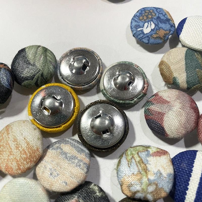 Pack 20 Botones Forrados En Tela - Textil Rehuce