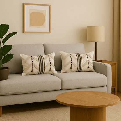 Funda Cojin Hogar Bordado (sin relleno)